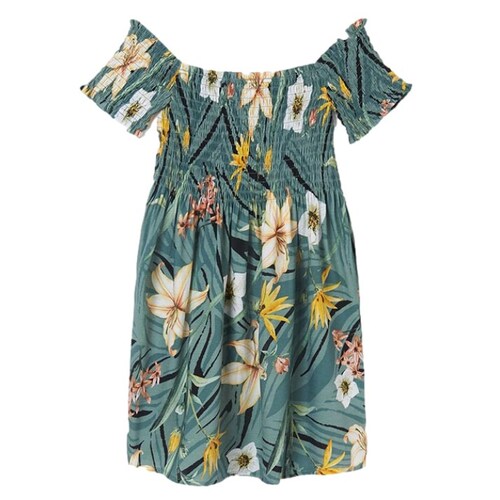 Vestido nido de abeja con scrunchie para chica marca Mayoral