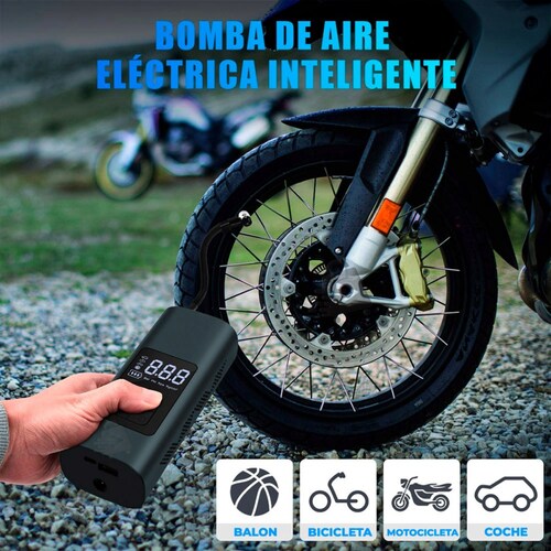 Bomba Compresor de Aire Portátil Recargable Inalámbrico.