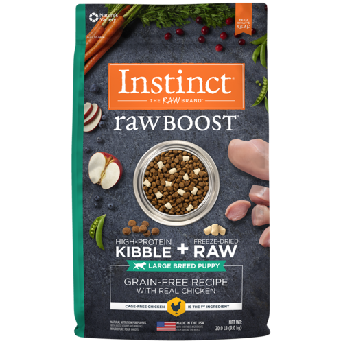 Instinct Raw Boost  Grain Free Alimento para Perro Cachorro (Puppy) de Razas Grandes con Carne de Pollo 9kg