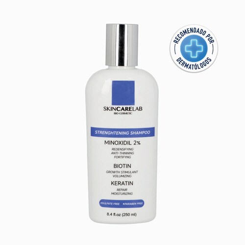 Minoxidil al 2% Shampoo Anticaida y Fortalecedor con  Biotina, Keratina, Arginina 250ml.