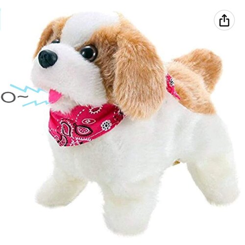 Perro Peluche Que Camina Con Sonido Chillon De Juguete