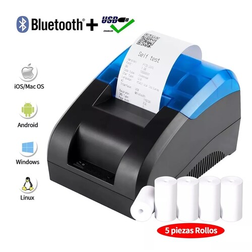 Impresora Térmica Pos Usb De 58 Mm C/bluetooth Para Recibos