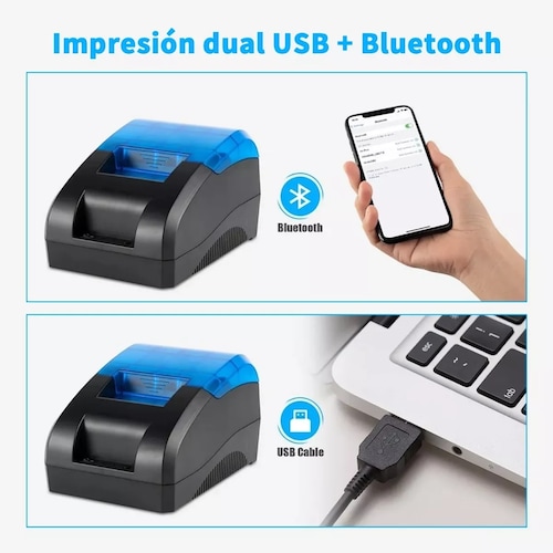 Impresora Térmica Pos Usb De 58 Mm C/bluetooth Para Recibos