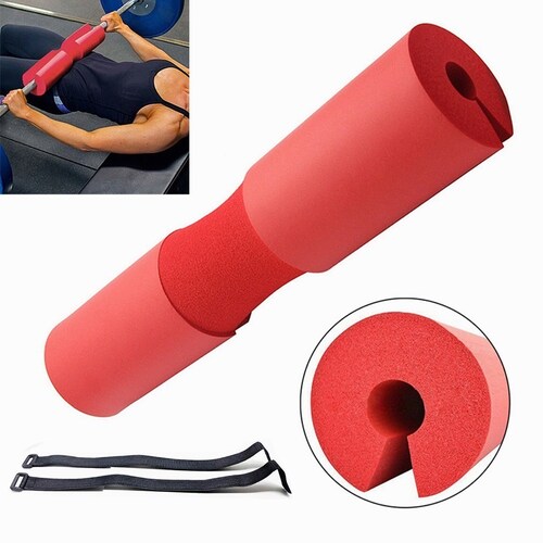 Cojin Protector De Cuello Para Barra Olimpica Gym color rojo FUNBU