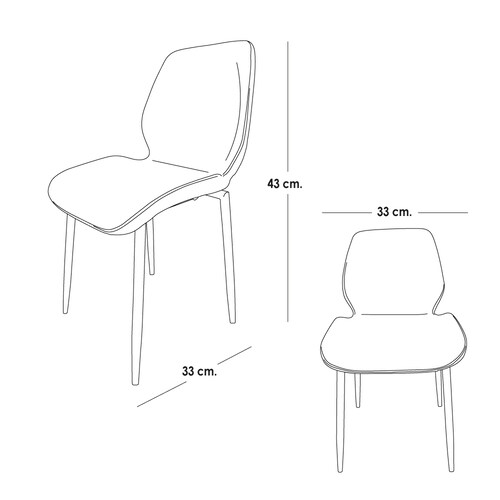 Silla de comedor estilo nordico Berlin moderno minimalista