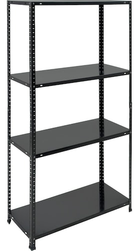 Anaquel Estante Metálico Adf 4 Niveles 150x84x30cm Negro