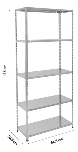 Estantería metálica negra Temis -Librerías y estanterías