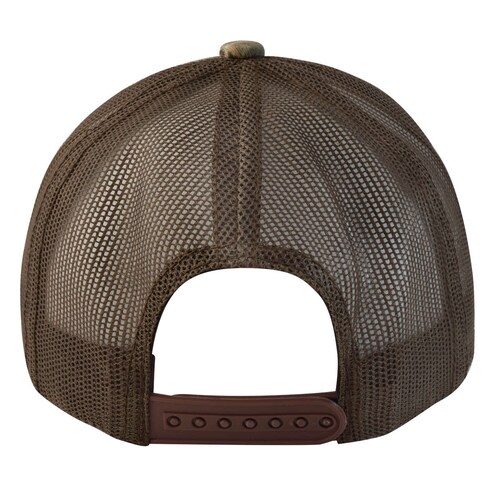 Gorra Sion con malla y ajustador de plástico, sin logo, camuflaje c/café