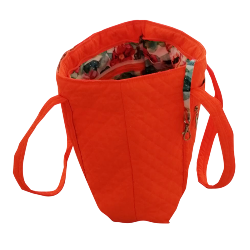  BOLSA DAMA NARANJA NEON FLORAL NEONORANGEBAG
