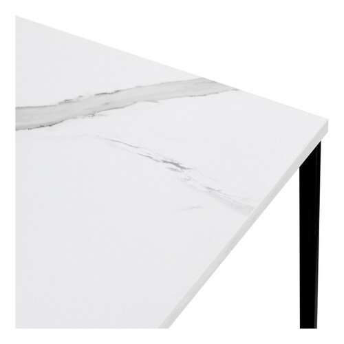 Mesa Plegable Escritorio Estilo Industrial de Marmol Blanco