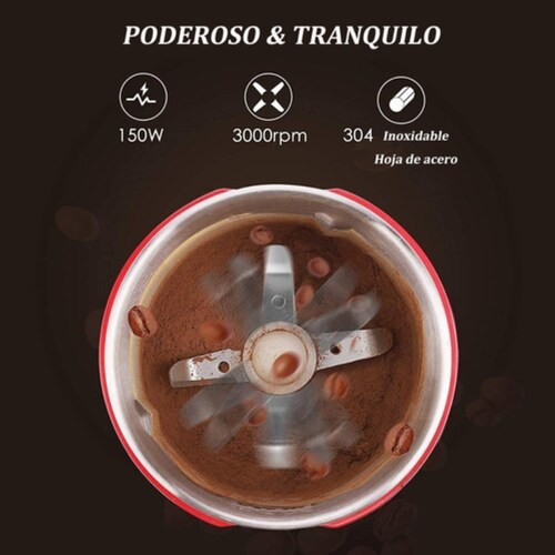 Molinillo Eléctrico De Granos de Café Negro