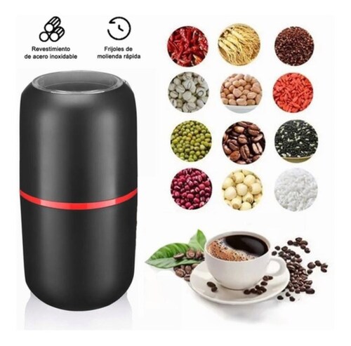 Molinillo Eléctrico De Granos de Café Negro