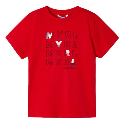 Playera Manga Corta Niño Marca Mayoral Color Rojo