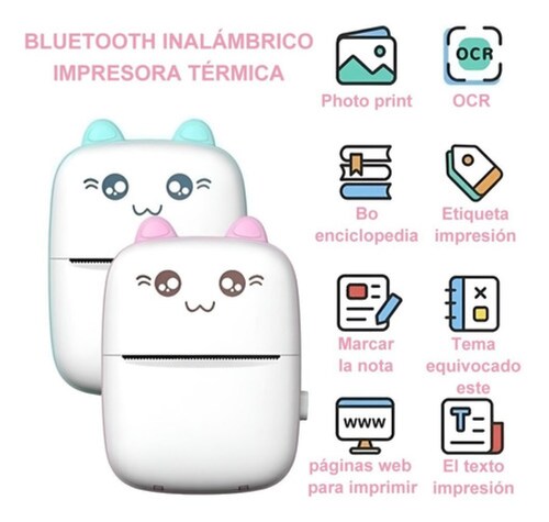 Impresora Fotografias Mini Portátil Térmica Bluetooth 10 Rol