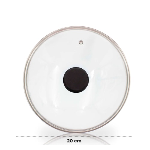 Tapa De Cristal Templado 20 Cm Perilla Silicona Queen Sense