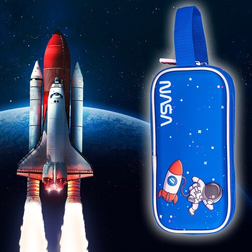 TechZone Lapicera Estuchera Astronauta 3D con doble compartimento