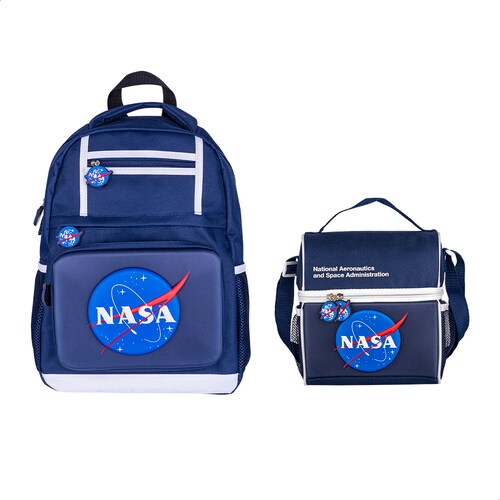 TechZone Kit Mochila Escolar con Lonchera bolsa para almuerzo Edición NASA