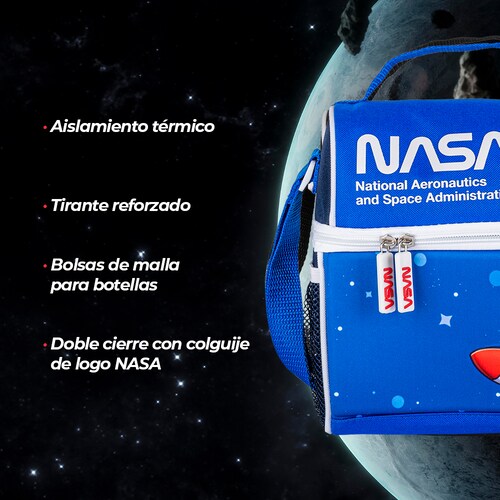 TechZone Mochila Escolar con Logo Oficial de NASA, Diseño de Astronauta en 3D y 4 Amplios Compartimentos.