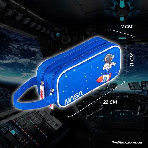 TechZone Mochila Escolar con Logo Oficial de NASA, Diseño de Astronauta en 3D y 4 Amplios Compartimentos.