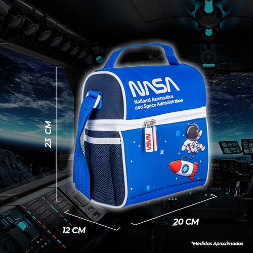 TechZone Mochila Escolar con Logo Oficial de NASA, Diseño de Astronauta en 3D y 4 Amplios Compartimentos.