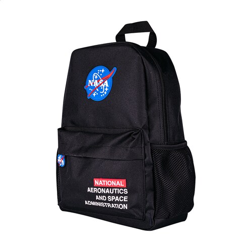 TechZone Mochila Escolar con Logo Oficial de NASA, 4 Amplios Compartimentos con Bolsos laterales de malla
