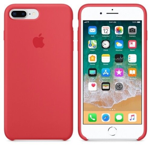 Funda de Silicon iPhone 8 Plus / iPhone 7 Plus - Rojo Frambuesa