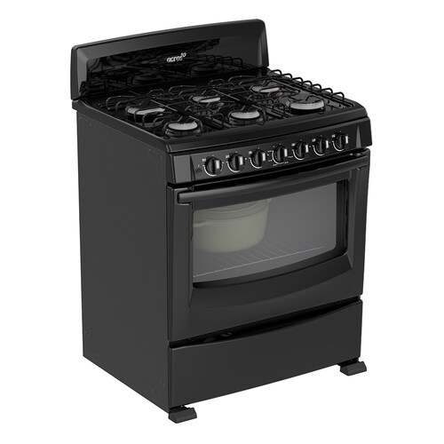 Estufa Al Piso Gas Acros 6 Quemadores Negro AF5431B