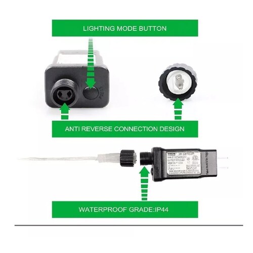 50m Serie Luces Led Impermeable Bodas Jardín Vintage Blanco frio
