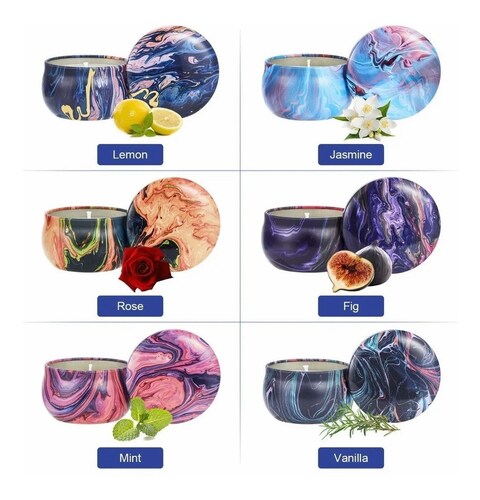 6 Piezas Velas Aromáticas Regalo Cumpleaños Navidad Boda FUNBU