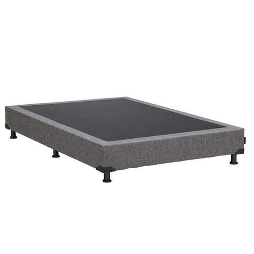 Colchón Matrimonial Spring Air United Con Box Gris, Sábanas y Almohada Oso