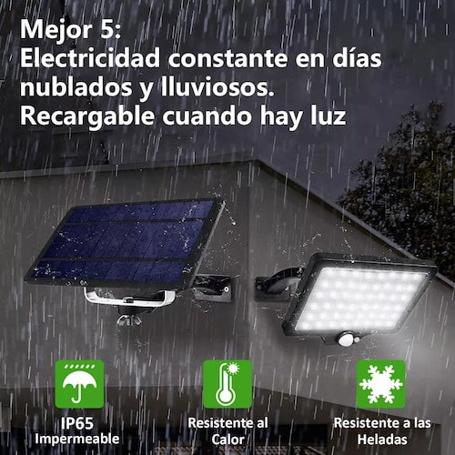 Luz Solar Exterior Lámpara Con Sensor Para Jardín Pared