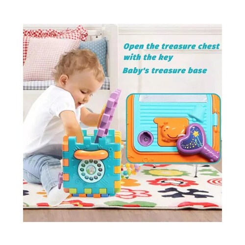 Juguete Didáctico Montessori Educativo 6en1 Música Cubo Bebé