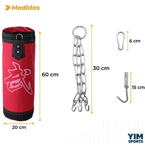 Saco Boxeo Costal Profesional Artes Marciales Uso Rudo 60cm