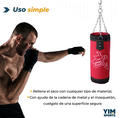 Saco Boxeo Costal Profesional Artes Marciales Uso Rudo 60cm