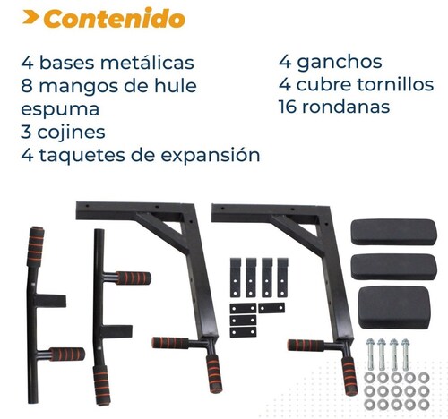 Barra Dominadas 8 En 1 Casa 450kg Uso Rudo Gym Biceps Abs Tr