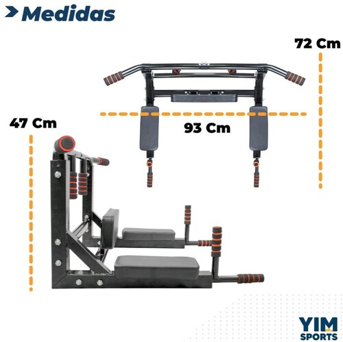 Barra Dominadas 8 En 1 Casa 450kg Uso Rudo Gym Biceps Abs Tr