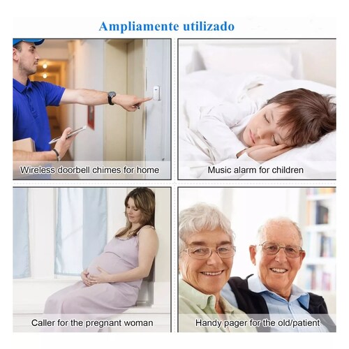 Timbre Inalámbrico Impermeable Con 1 Transmisor Y 1 Receptor