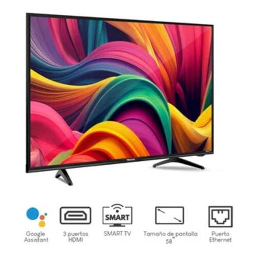 Pantalla combo Hisense 58A6GR UHD 58" pulgadas HDR 4K Smart TV Roku Led + Repetidor Xiaomi 