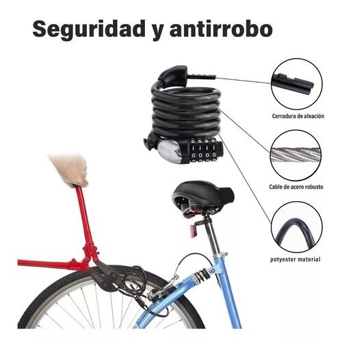 Candado De Cable Candado Cadena Seguridad Para Bici O Moto