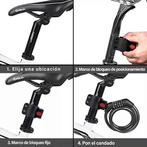 Candado De Cable Candado Cadena Seguridad Para Bici O Moto