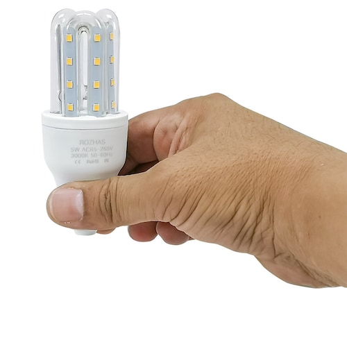 Foco Led Ahorrador de Luz Calida de 5 Watts 400 Lumenes Caja con 5 Piezas Ahorrador con Gran tiempo de Vida / Master / ROZ-YMP-5W-5