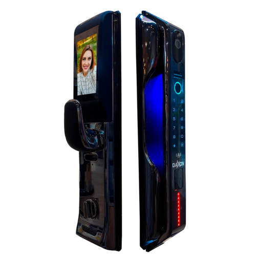DAXXON - Cerradura inteligente ELITE para puerta "SK100" / 6 Metodos de acceso/Huella, Llave, APP, Video Portero, Reconocimiento Facial/WiFi/Seguridad Avanzada