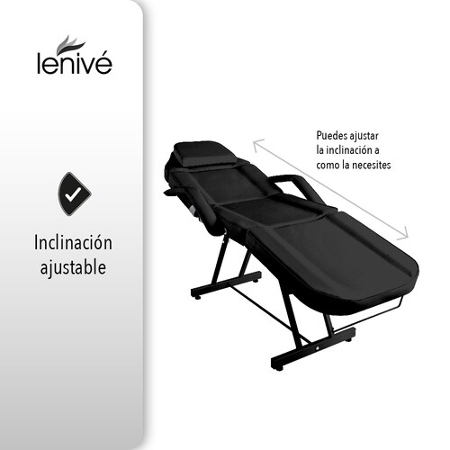 Silla Cama Para Faciales Color Negro Con Banco