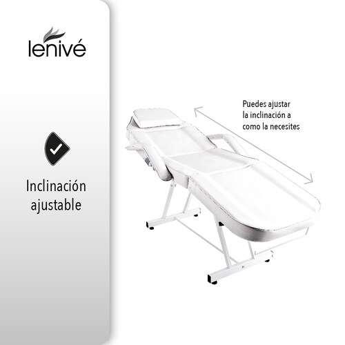 Silla Cama Para Faciales Color Blanco Con Banco