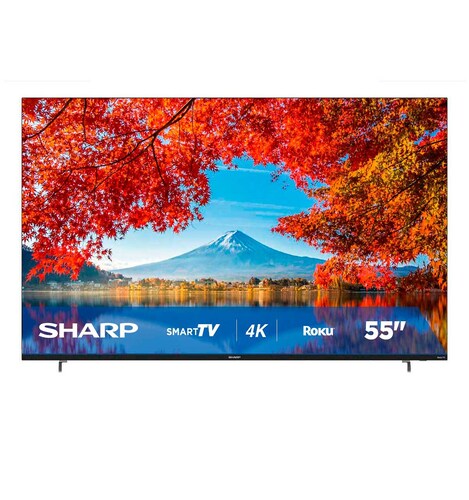 Pantalla Sharp 55 Pulgadas 4K UHD Smart Roku 4T-C55DL7UR