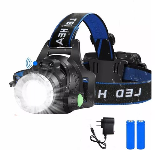 Lampara Cabeza Led Minera Minero T6 Recargable Con Sensor