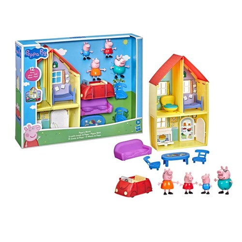 El Mundo De Peppa Pig Casa De Juego 12 Piezas Hasbro 