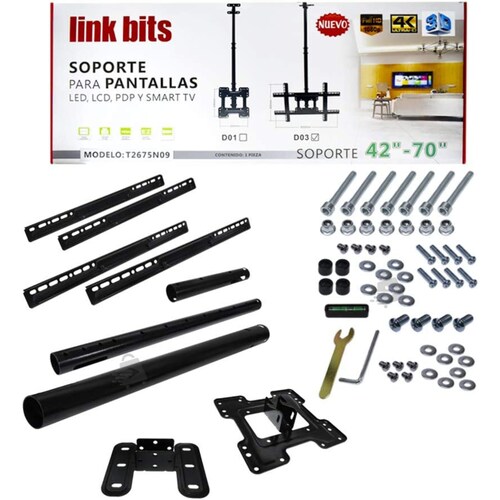 Soporte De Techo Para TV o Monitor de 42 a 70 Pulgadas.