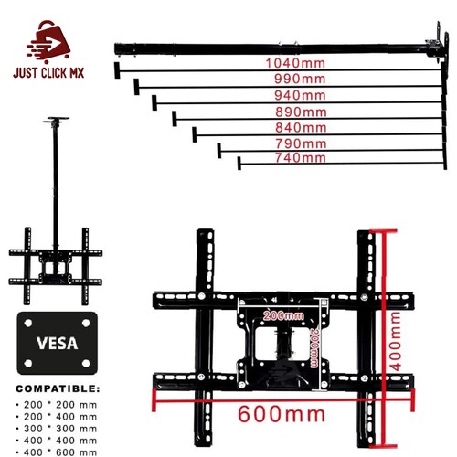 Soporte De Techo Para TV o Monitor de 42 a 70 Pulgadas.