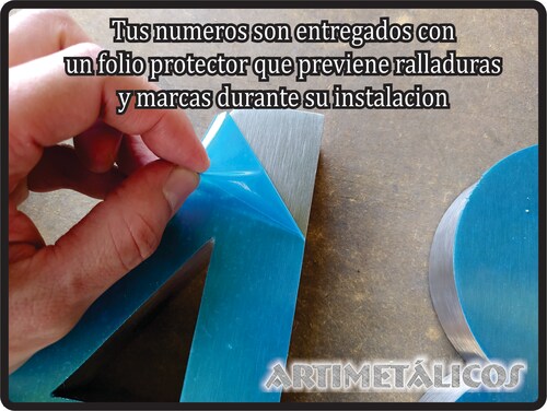 Números para casa 3D Digito 3 30 cm de alto Acero inoxidable para